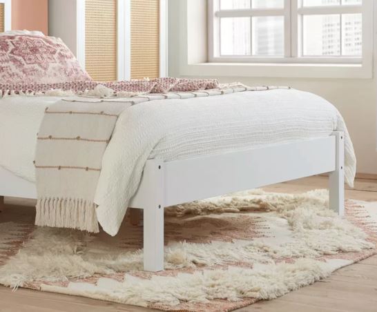 Croxley Rattan Double Bed - White