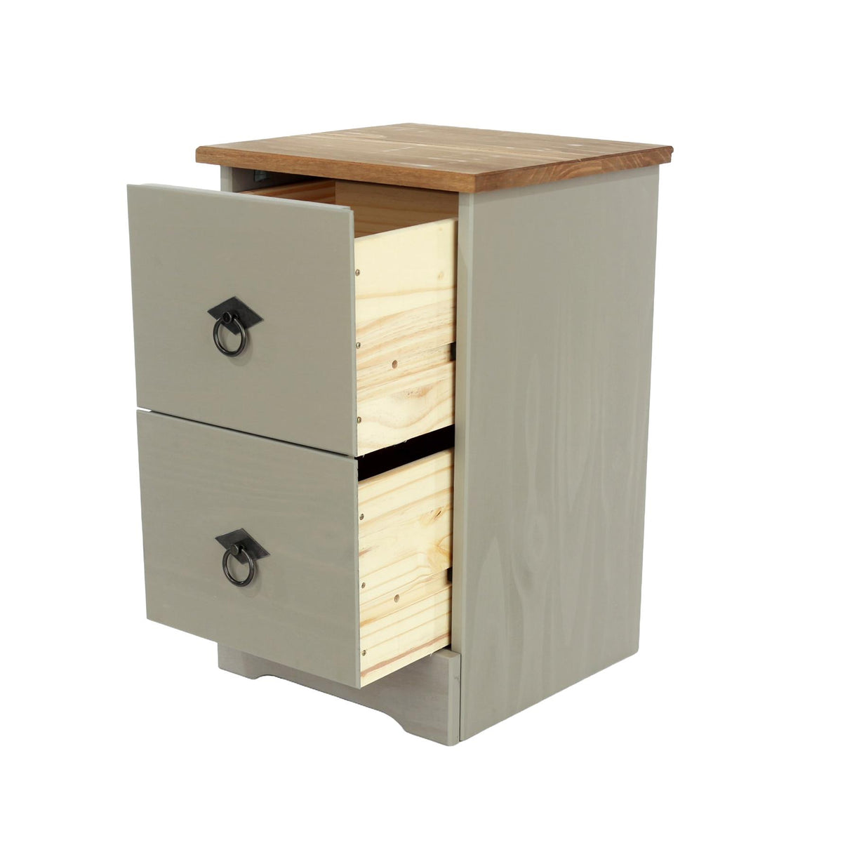 Corona Classic 2 drawer compact bedside cabinet
