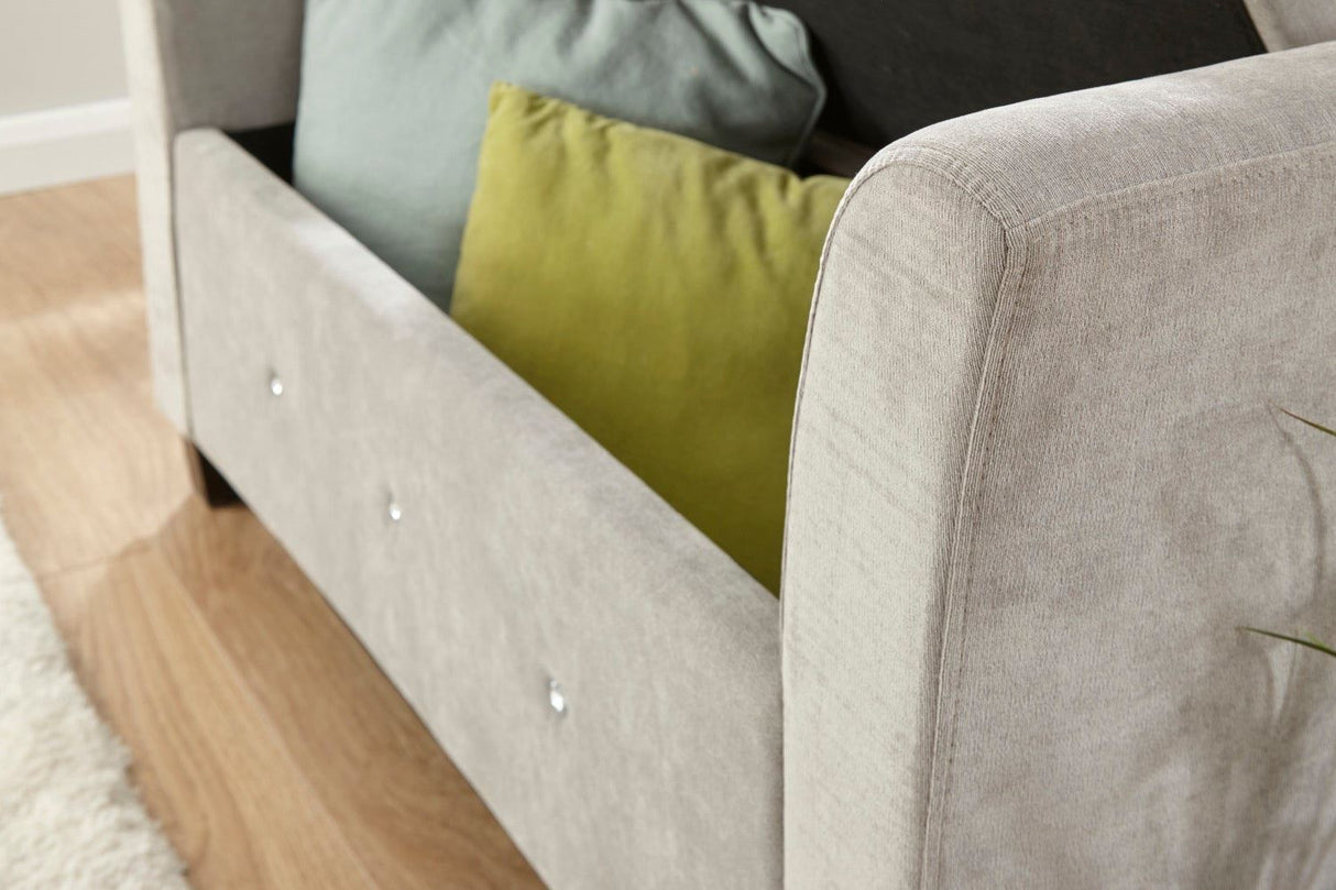 Verona diamante window seat silver chenille