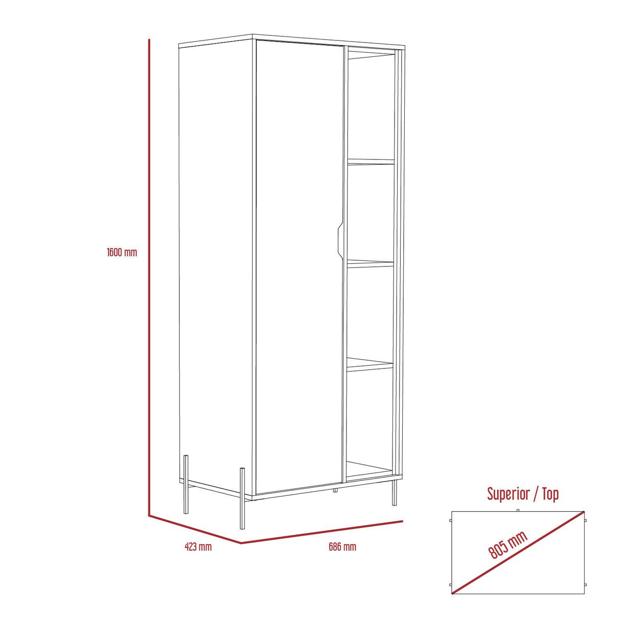 Dallas Bookcase Display Unit