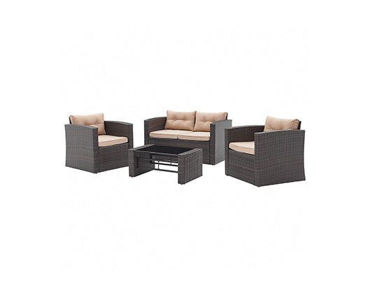 Carmen Brown Lounge Set w/ Light Brown Cushions
