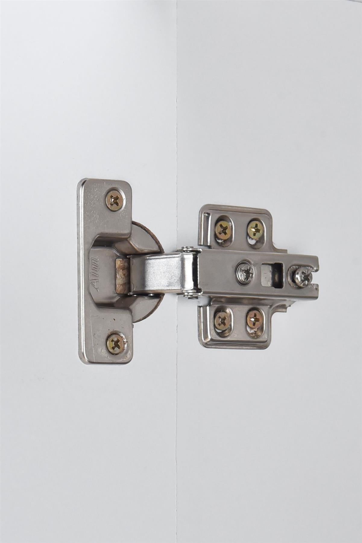 6 Door Wardrobe - White (Chrome Handles)