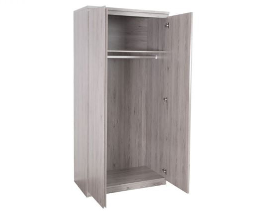 JUPITER 2 DOOR WARDROBE - GREY OAK