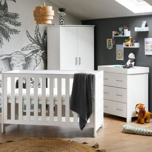 Nika 3 Piece Room Set & Underdrawer - White Wash