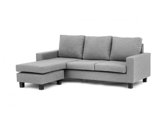 Capri Left Facing Corner Sofa - Light Grey