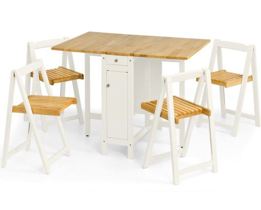 SAVOY DINING SET - WHITE/NATURAL