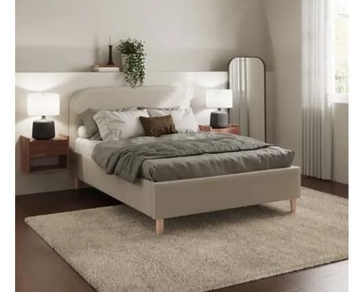 Florence 150cm Boucle Ottoman Bed Natural Stone