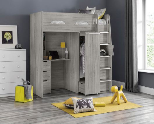 Pegasus Highsleeper Grey Oak