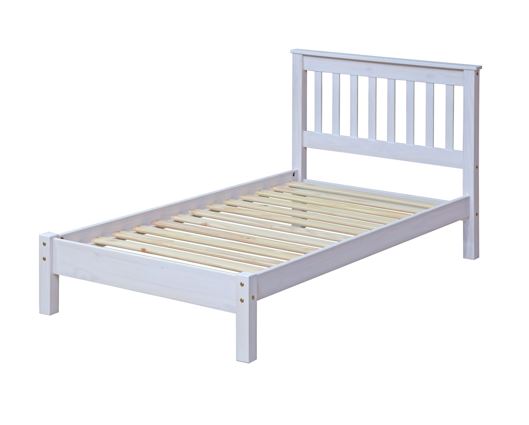 Corona Low-End Double Bed - White