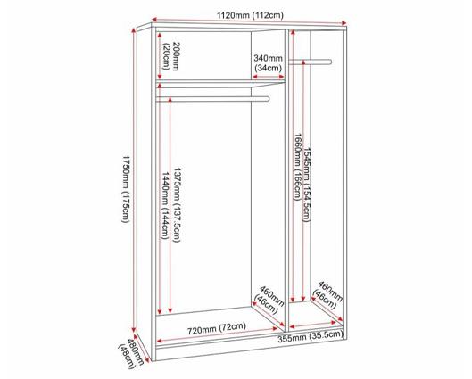 DENVER 3 DOOR WARDROBE BEDROOM SET - GREY GLOSS