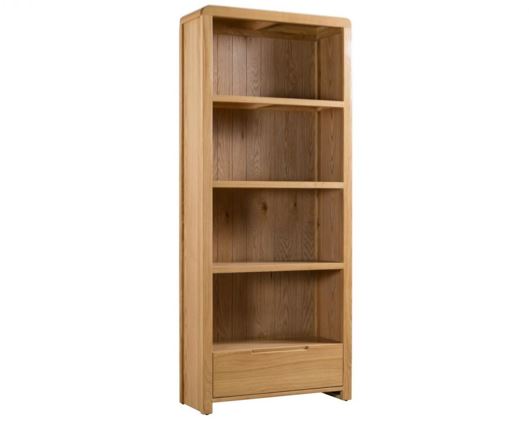 CURVE OAK TALL BOOKCASE