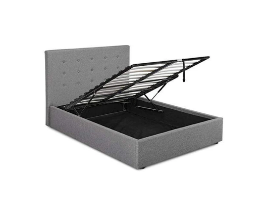 Lucca Ottoman Double Bed - Grey