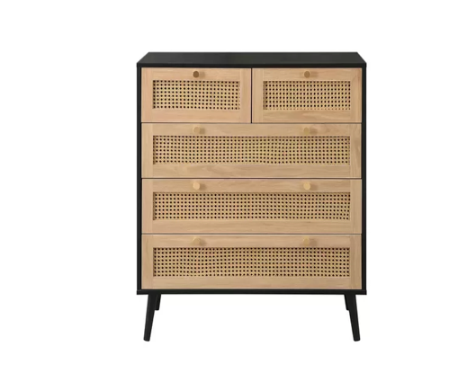 Croxley 5 Drawer Rattan Chest