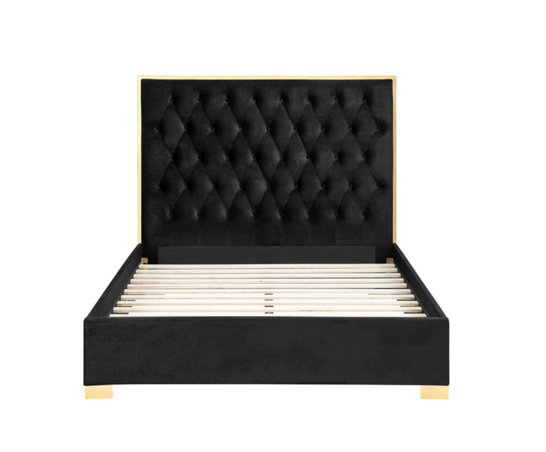 Chelsea Double Bed - Black & Gold