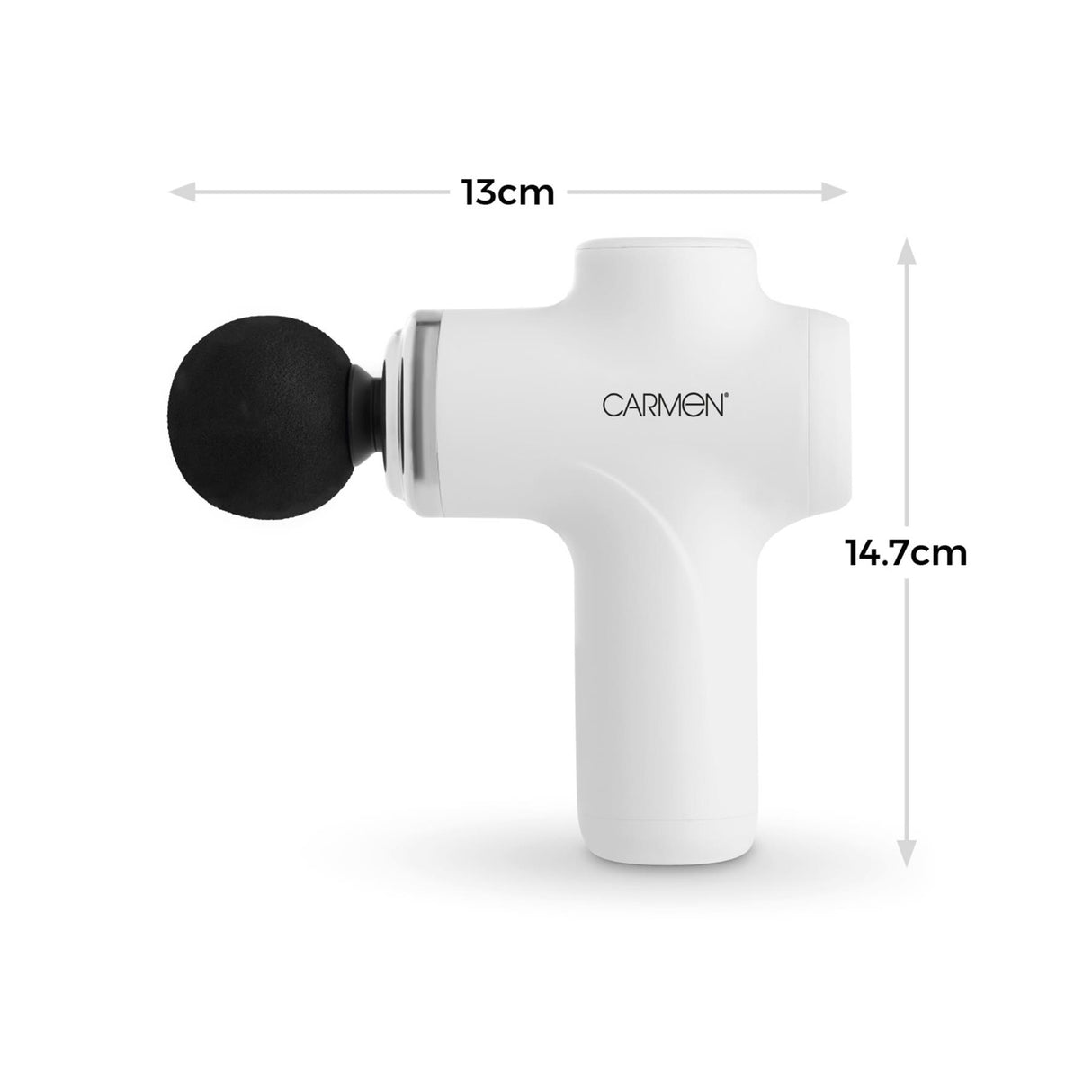 Massage Mini Portable Massage Gun with 4 Massage Heads White