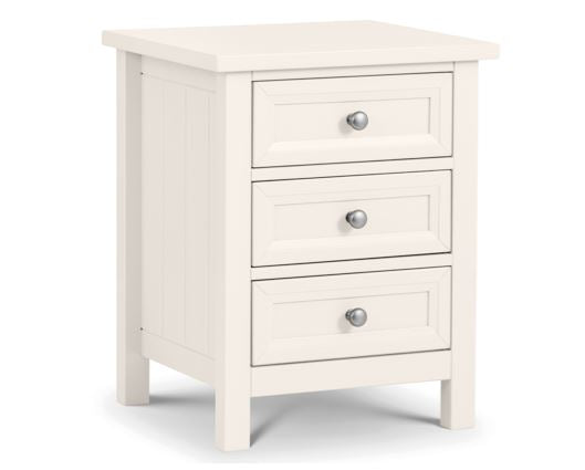 MAINE 3 DRAWER BEDSIDE - SURF WHITE
