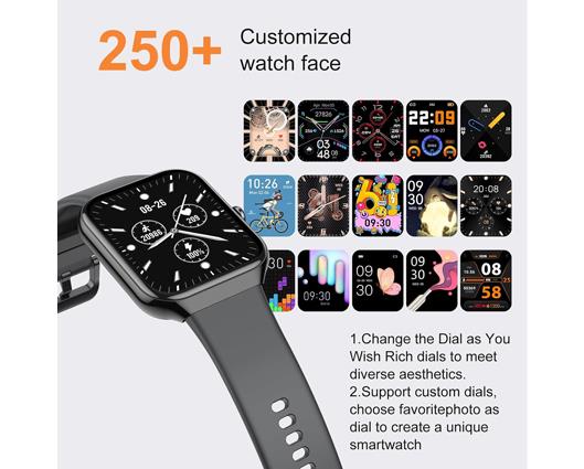 Jugeman Smart Watch & Fitness Tracker for Android/IOS - Black