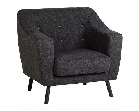 Ashley 1 Seater Sofa - Dark Grey Fabric