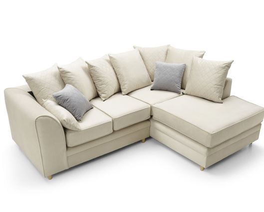 Chicago Right Hand Facing Corner Sofa-Cream