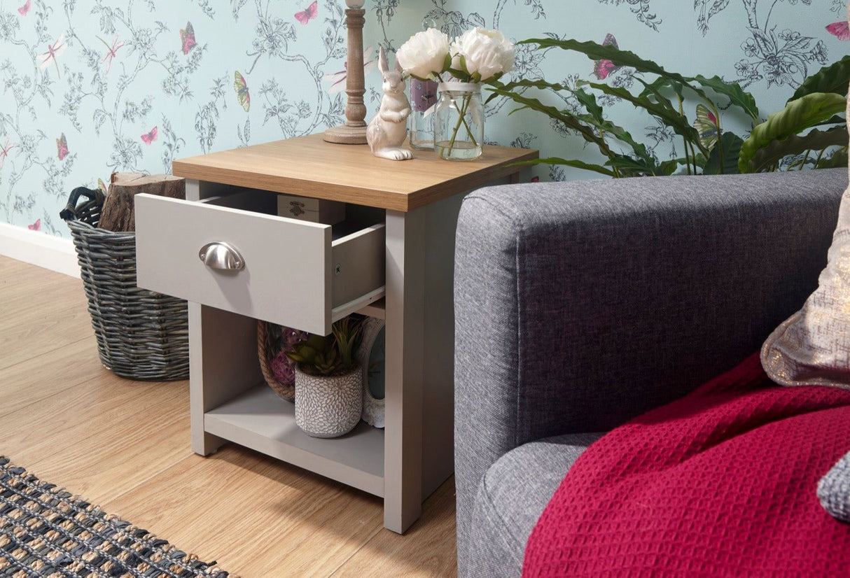 Lancaster lamp table grey