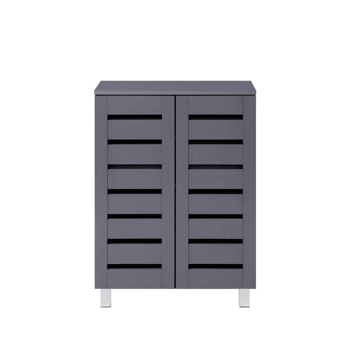 Euston 2 Door Shoe Cabinet - Dark Grey