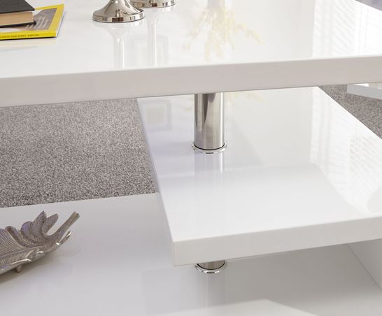 Polar High Gloss Led Coffee Table White