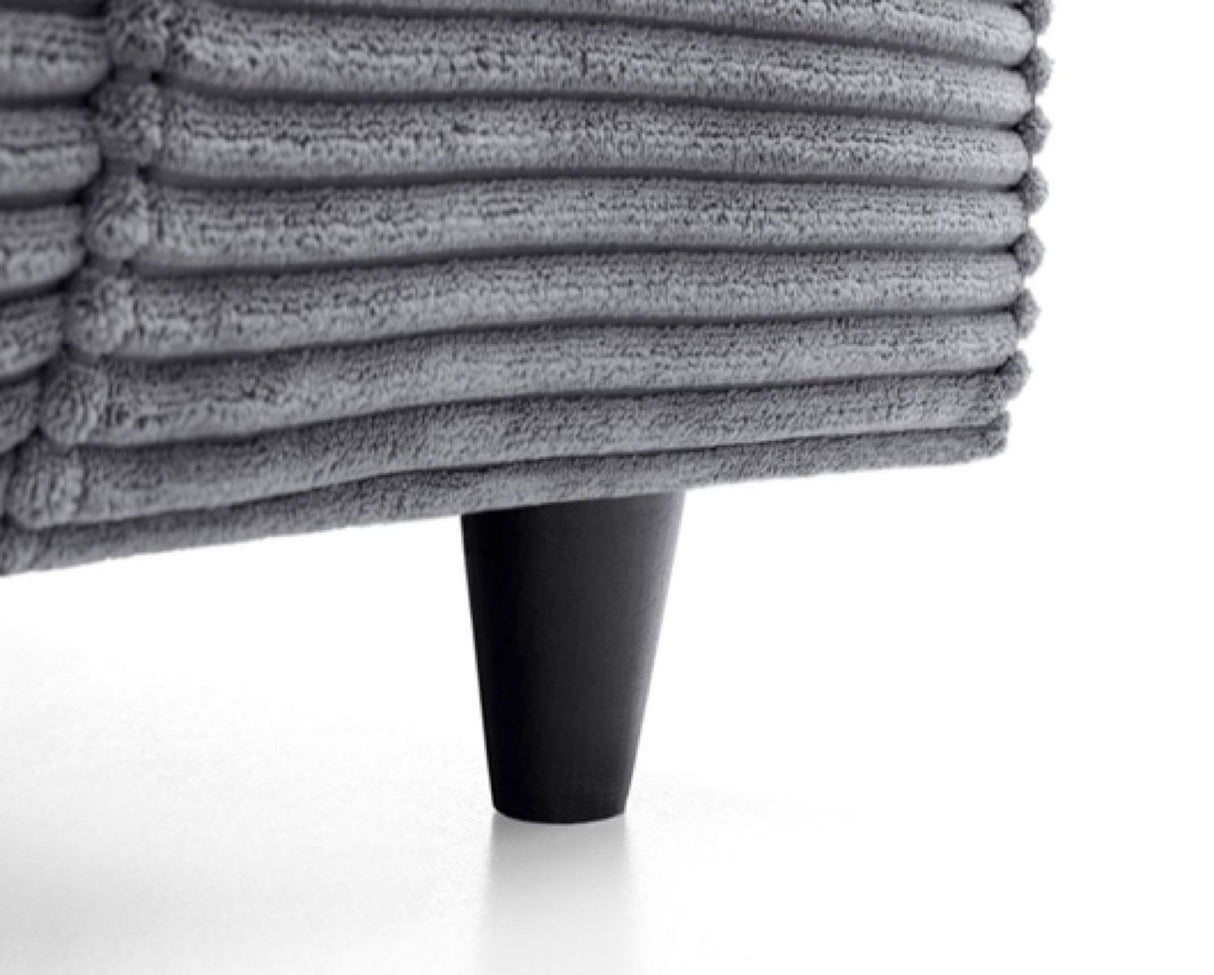 Jumbo Cord Left Hand Facing Corner Sofa-Grey