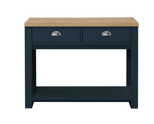Highgate 2 Drawer Console Table-Navy
