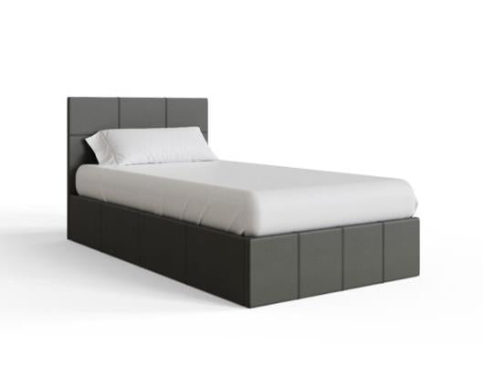 end lift ottoman 90cm grey pu