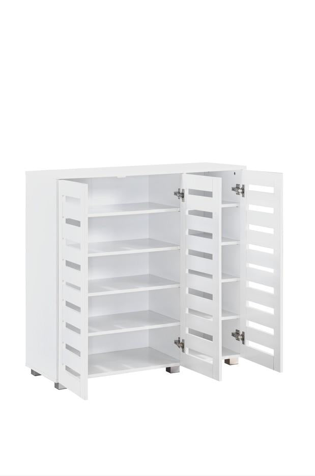 Euston 3 Door Shoe Cabinet - White