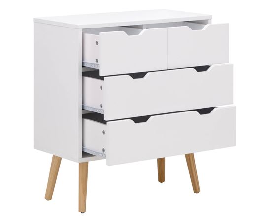 Nyborg 2+2 Drawer Chest White