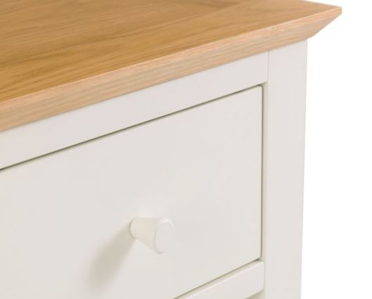 Salerno Shaker Ivory/ Oak 1 Drawer Bedside