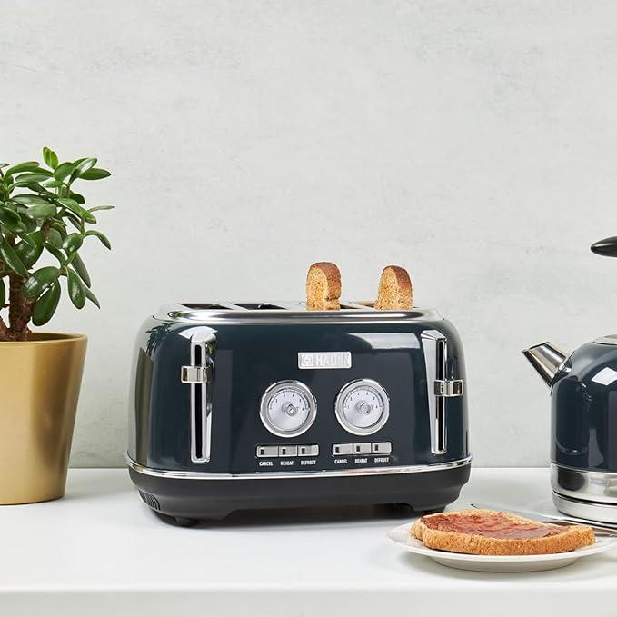 Haden Jersey Steel Blue 4 Slice Toaster