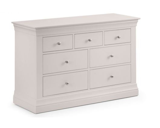 CLERMONT 4+3 DRAWER CHEST - LIGHT GREY