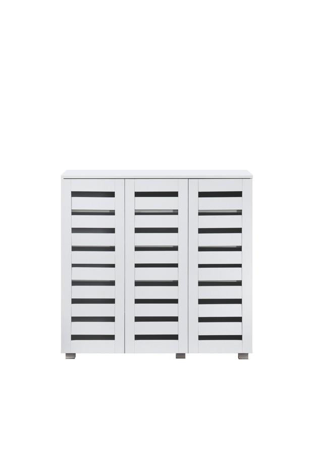 Euston 3 Door Shoe Cabinet - White