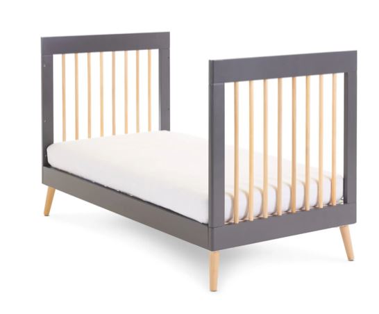 Maya Mini Cot Bed - Slate with Natural