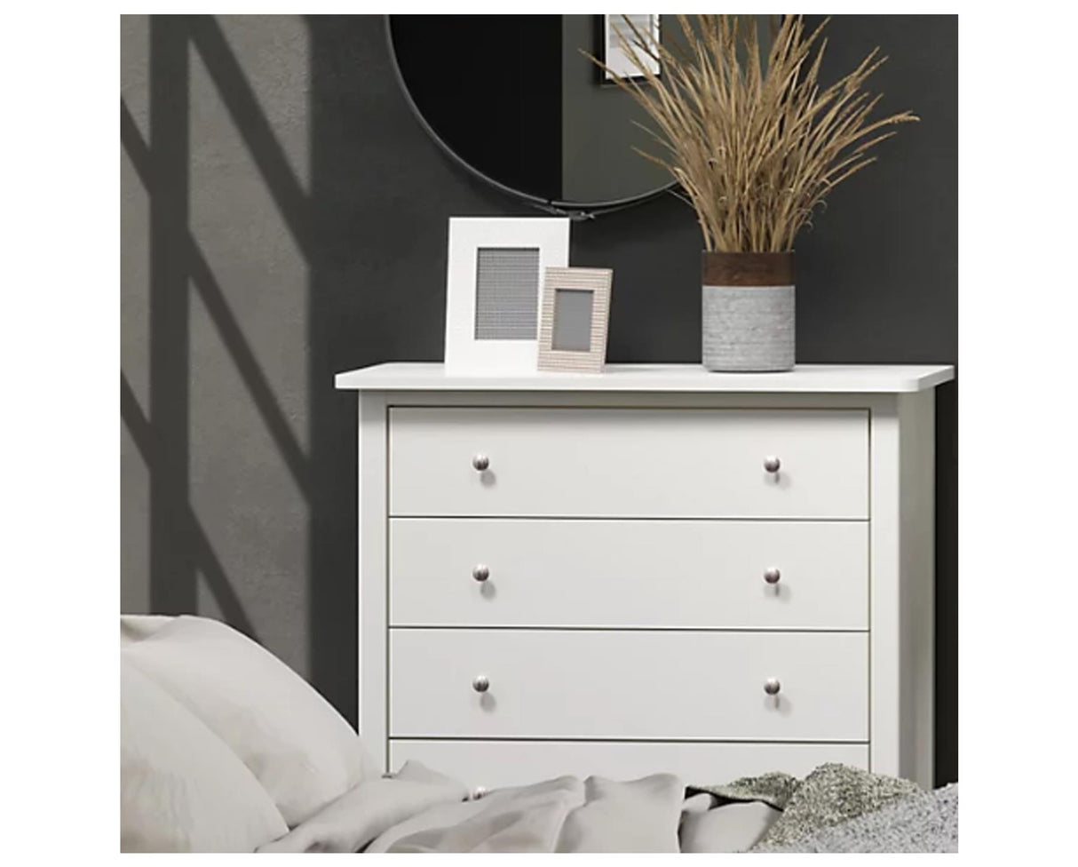 Como 4 Drawer Chest-White