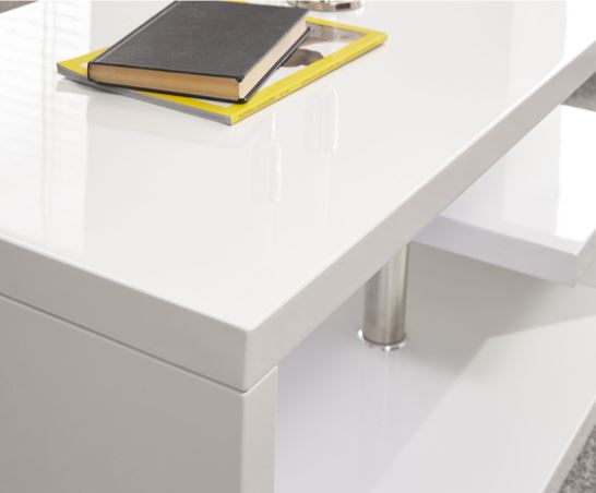 Polar High Gloss Led Coffee Table White
