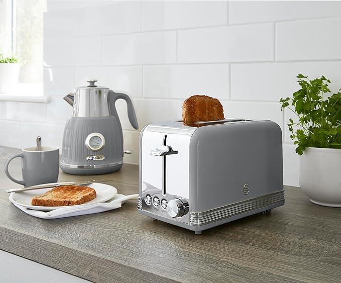 2 Slice Retro Grey Toaster