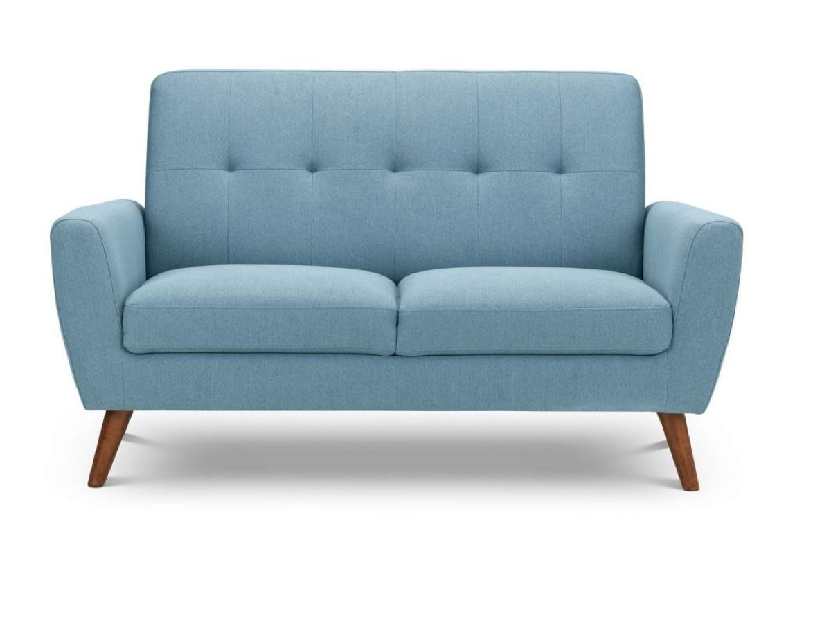 MONZA 2 SEATER COMPACT RETRO SOFA - BLUE