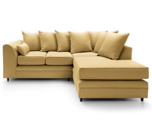 Darcy Right Hand Facing Corner Sofa-Mustard