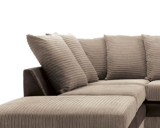 Dino Left Hand Facing Corner Sofa- Brown & Beige