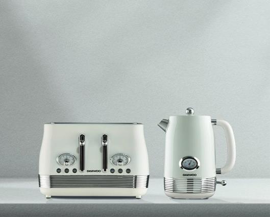 DAEWOO DENVER 4 SLICE TOASTER BUTTERMILK