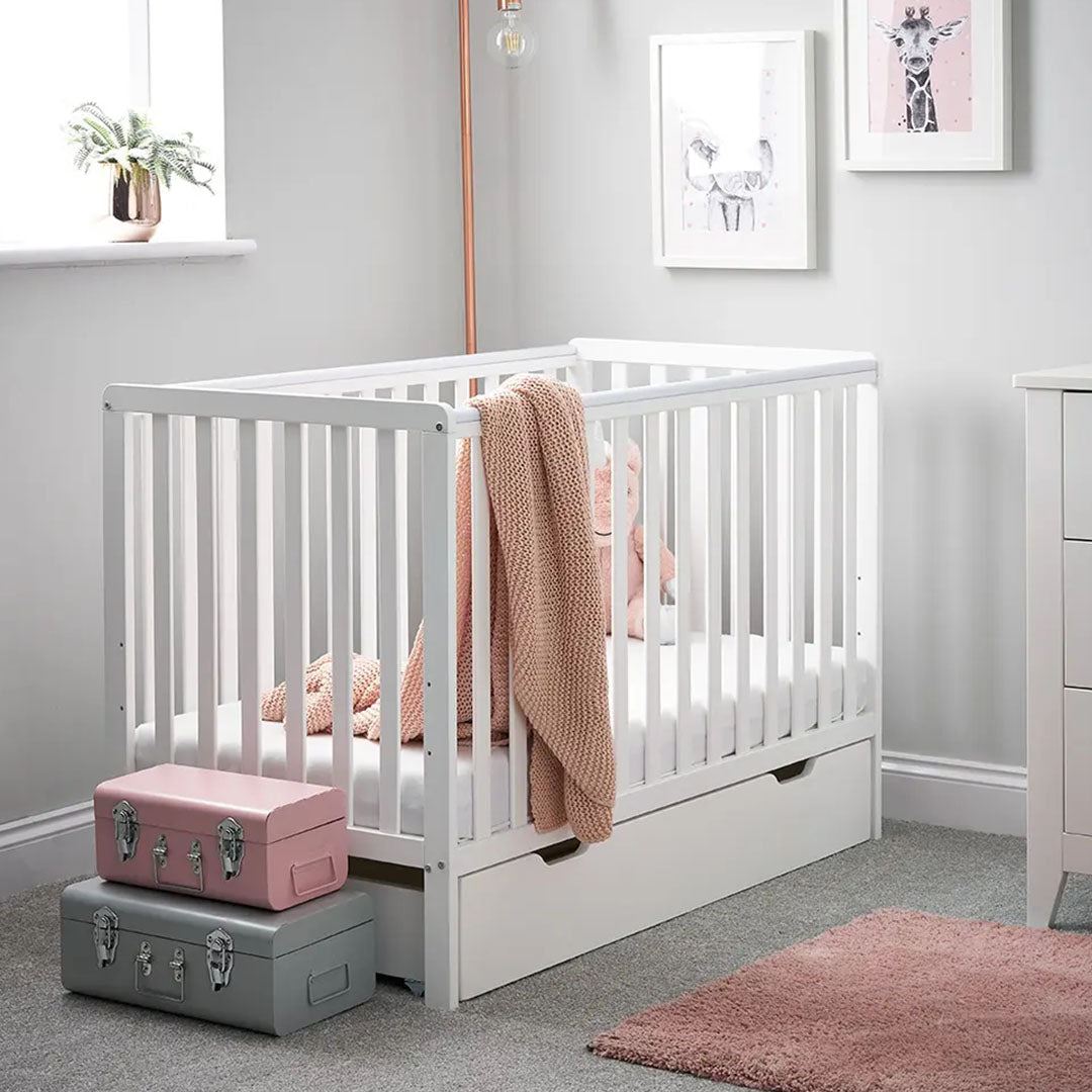 Bantam Cot & Under Drawer-White