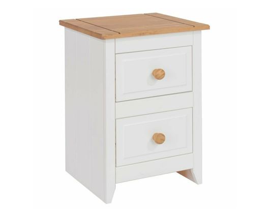 Capri 2 Drawer Petite Bedside Cabinet