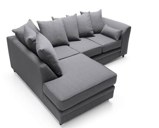 Darcy Left Hand Facing Corner Sofa-Dark Grey