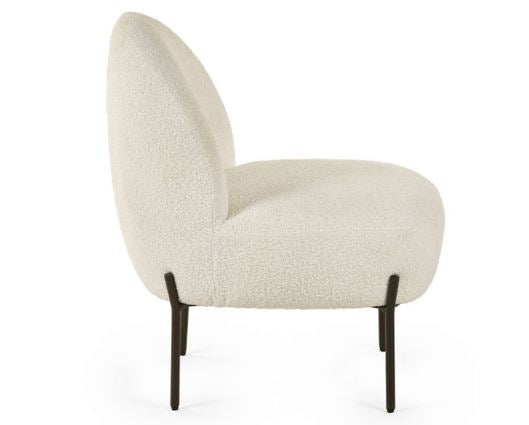 SET OF 2 IRIS BOUCLE DINING CHAIRS - GREY