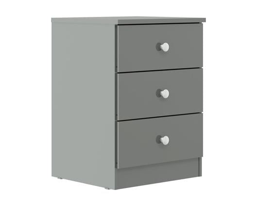 DENVER 2 DOOR WARDROBE BEDROOM SET - GREY GLOSS