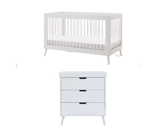 Maya 2 Piece Room Set - White with Acrylic