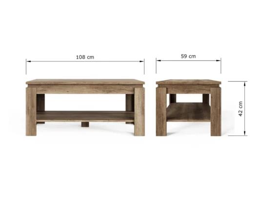 Canyon oak coffee table